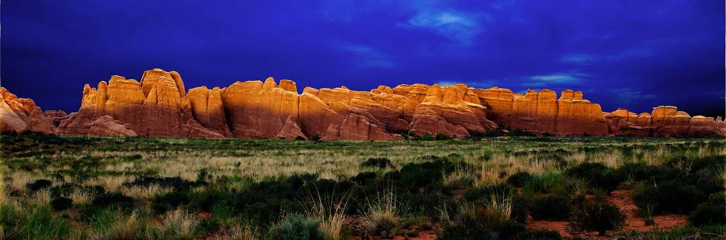 Red rock mesa in golden light — fine art print by Rick Nye Photography
